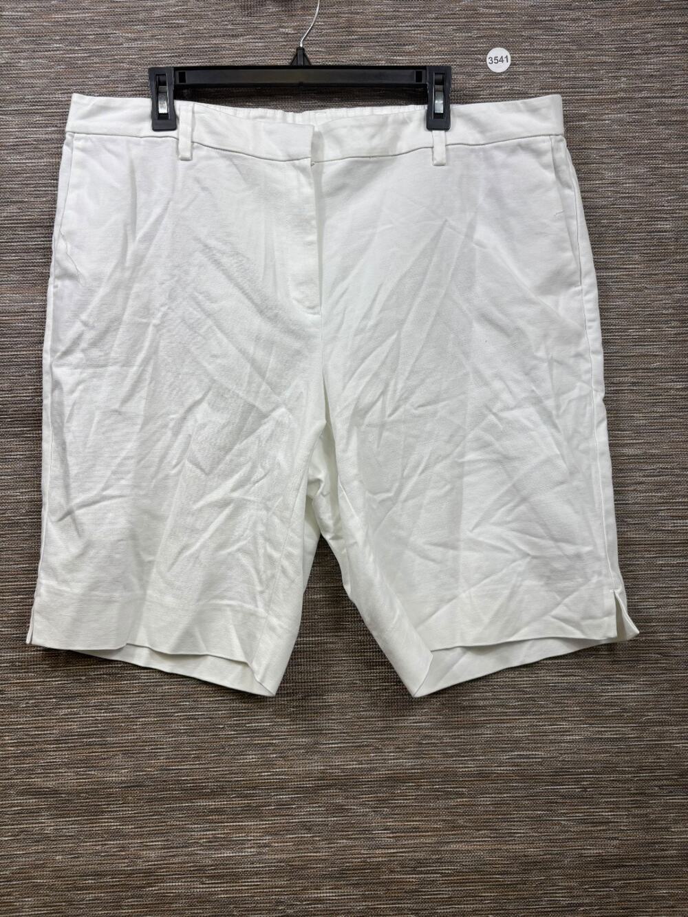 J Jill Essential Cotton Stretch Ponte Knit Shorts Women's Size 20 White